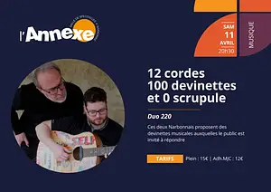Musique : Les devinettes musicales du DUO 220 vous donnent rendez-vous à l'Annexe