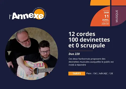 Musique : Les devinettes musicales du DUO 220 vous donnent rendez-vous à l'Annexe